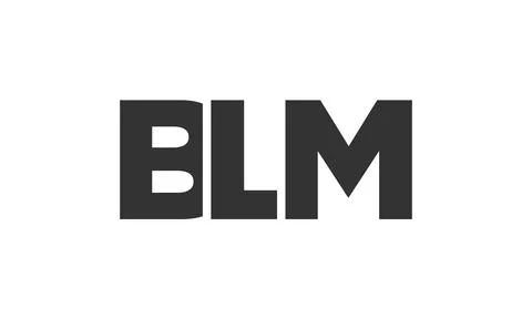 BLM logo design template with strong and modern bold text. Initial based ve.. 스톡 일러스트