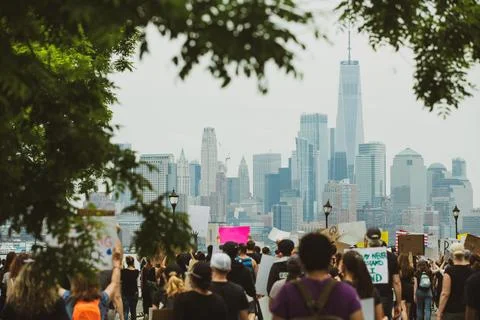 BLM March Hoboken Stock Photos