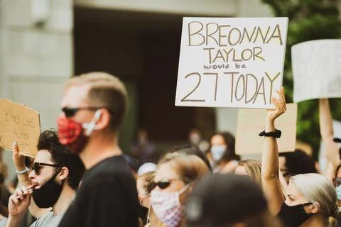 BLM March Hoboken Stock Photos