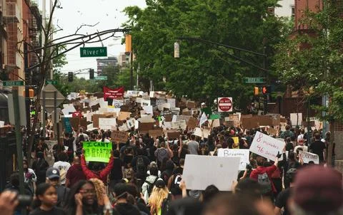 BLM March Hoboken Stock Photos