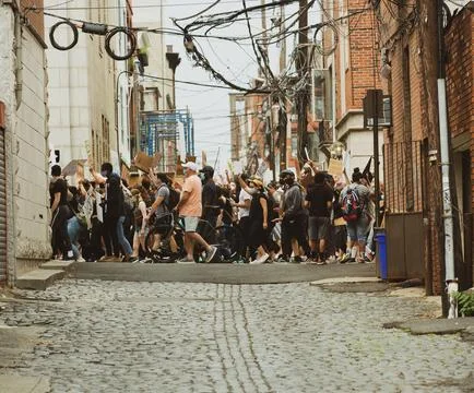 BLM March Hoboken Stock Photos