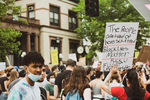 BLM March Hoboken Stock Photos