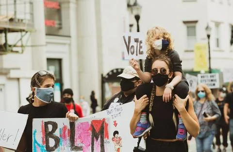 BLM March Hoboken Stock Photos