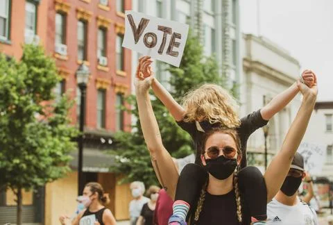 BLM March Hoboken Stock Photos
