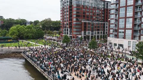 BLM March Hoboken Stock Photos