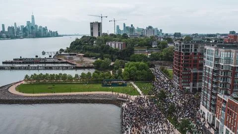 BLM March Hoboken Stock Photos