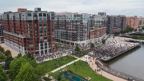 BLM March Hoboken Stock Photos