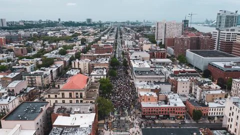 BLM March Hoboken Stock Photos