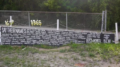 BLM Mural 1 Stock Footage 136990264