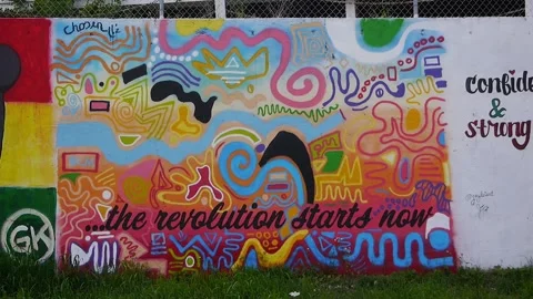 BLM Mural 11 Stock Footage 137130760