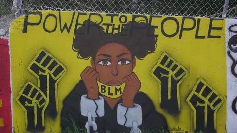 BLM Mural 2 Stock Footage 136990230