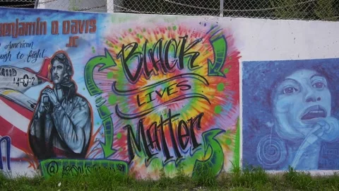 BLM Mural 7 Stock Footage 137130742