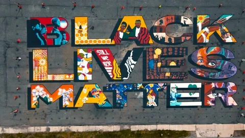 BLM mural (black lives matter) Video stock 152988391
