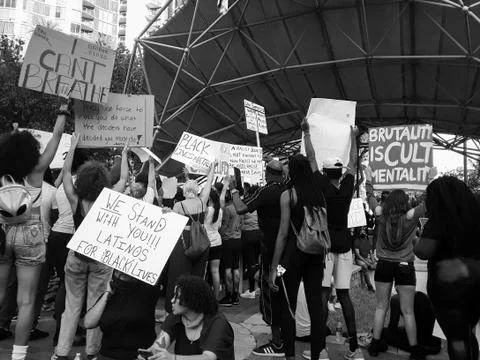 BLM Protesters At Amphitheater Stock Photos