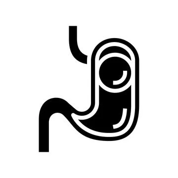 Bloating bariatric line icon vector illustration Stockillustratie