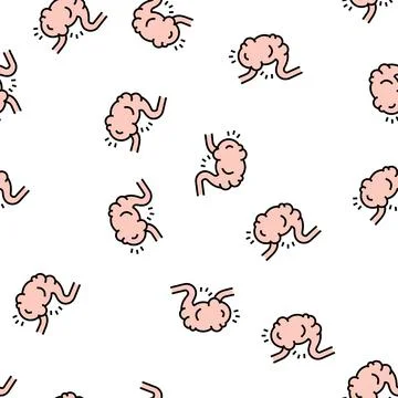 Bloating digestion system vector seamless pattern Stockillustratie