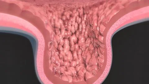 Bloating in the digestive system Stock Illustration