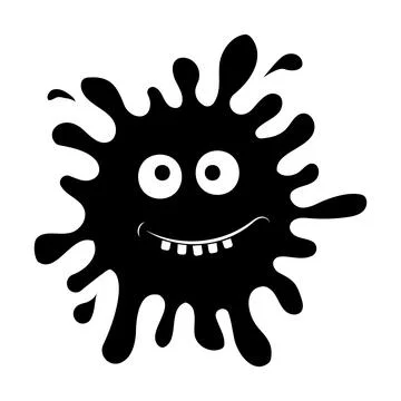 Blob character with emotion, isolated vector illustration Stock Illustration