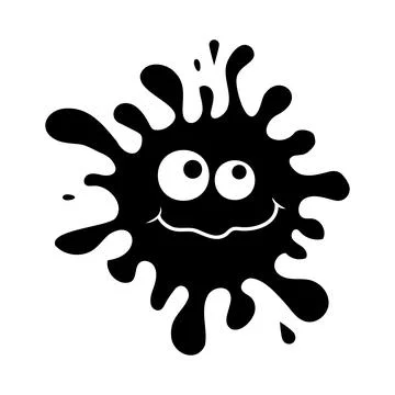 Blob character with emotion, isolated vector illustration Stock Illustration