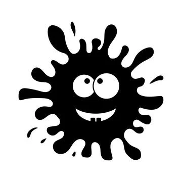 Blob character with emotion, isolated vector illustration Stock Illustration