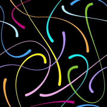 Blob doodle curves vector seamless pattern, Illustrazione stock