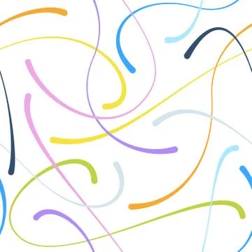 Blob doodle curves vector seamless pattern, Illustrazione stock