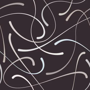 Blob doodle curves vector seamless pattern, Stock Illustration