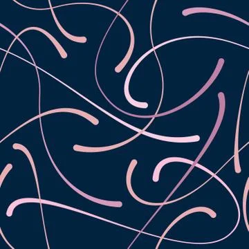 Blob doodle curves vector seamless pattern, Stock Illustration