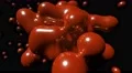 Blob floating abstract tech bio liquid blood chemical paint background loop 4k 4k or 4k+ Resolution