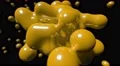 Blob floating abstract tech bio liquid blood chemical paint background loop 4k 4k or 4k+ Resolution