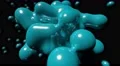 Blob floating abstract tech bio liquid blood chemical paint background loop 4k 4k or 4k+ Resolution