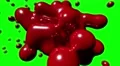 Blob floating abstract tech bio liquid blood chemical paint background loop 4k 4k or 4k+ Resolution