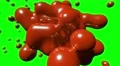 Blob floating abstract tech bio liquid blood chemical paint background loop 4k 4k or 4k+ Resolution