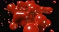 Blob floating abstract tech bio liquid blood chemical paint background loop 4k 4k or 4k+ Resolution