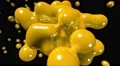 Blob floating abstract tech bio liquid blood chemical paint background loop 4k 4k or 4k+ Resolution