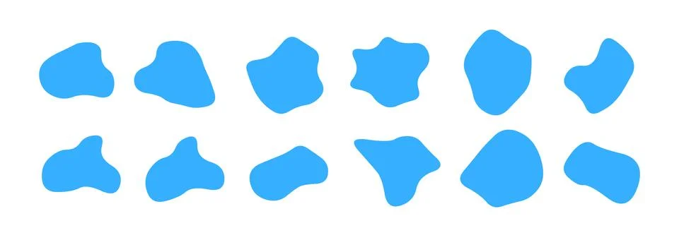 Blob organic shape vector circle irregular random form. Organic blob round Stock Illustration