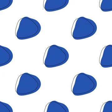 Blob shape abstract seamless pattern Stock Illustration
