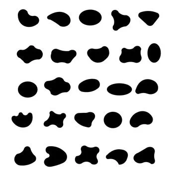 Blob shape organic vector illustration set Stock Illustration