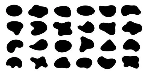 Blob shape organic, vector illustration set. Collection from abstract forms.. Stockillustratie
