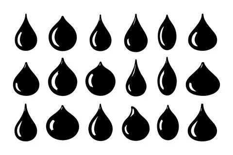 Blob shape vector illustration set, Blob shape silhouette Stock Illustration