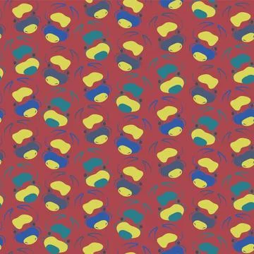 Blob simple illustration with cow pattern. Cow animals on brown background Stock Illustration