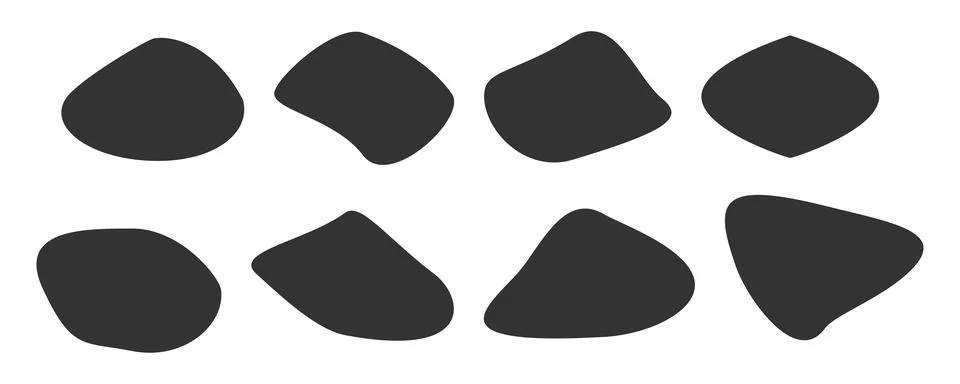 Blobs black shape icon. Random abstract symbol. Sign bubble silhouette vector 스톡 일러스트