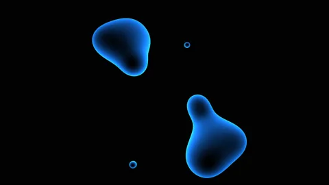 Blobs of Lava Wet Balls in Zero Gravity Melding Merging Gravitational Liquid Video stock 140911133