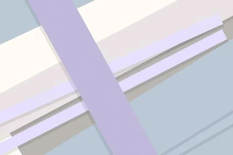 Block-like abstract 3D geometry in lilac, pale blue and warm cream forms di.. 스톡 일러스트
