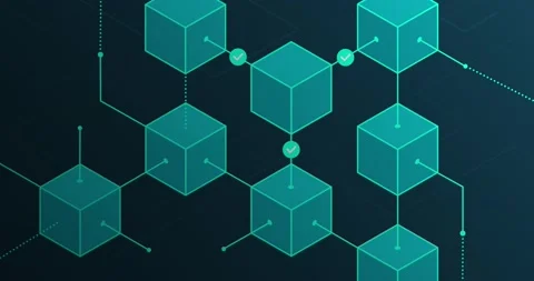 Block added to the blockchain Stock Footage 195989824