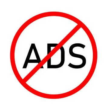 Block ads icon on white background. remove advertisement symbol. Stock-Illustration