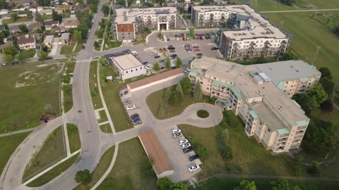 Block appartment building NA Stock Footage 314084692