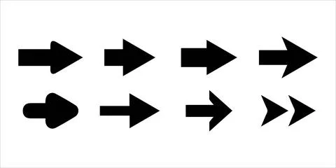Block Arrow Direction Vectors Stock Illustration