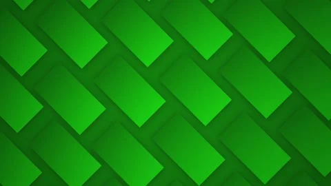 Block Background With Block Moving on Screen Consisting of Solid Green Stock Footage 183393198