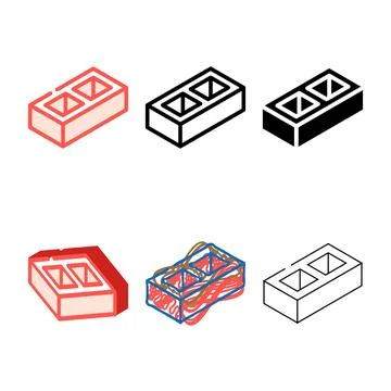Block brick color icon edition vector Ilustración de archivo